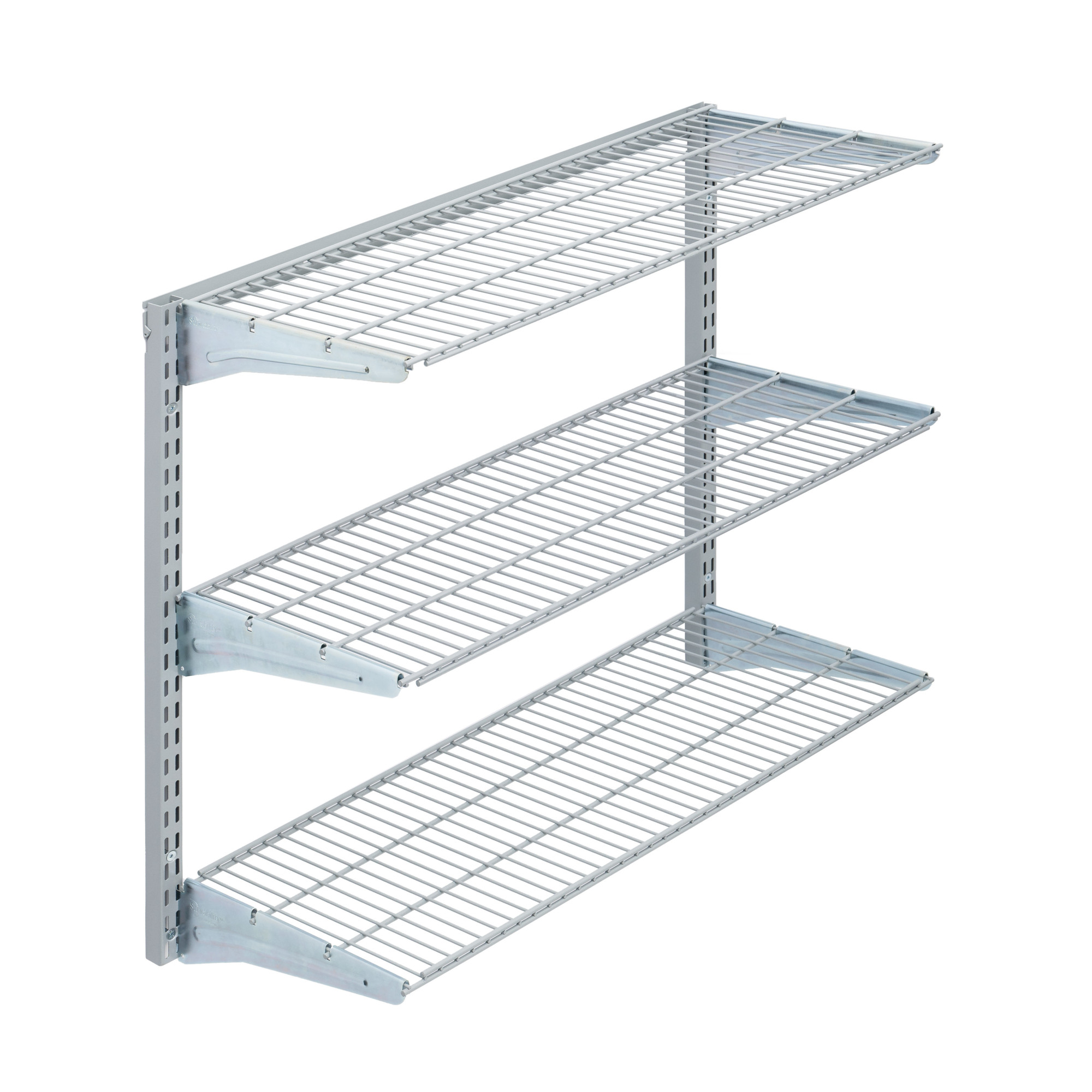Triton Products Wall-Mount Wire Shelf Unit, 16in.L x 33in.W x 31.5in.H, Model# 1795